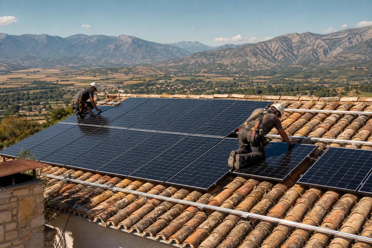 Installation de panneaux photovoltaïques